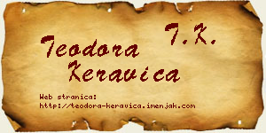 Teodora Keravica vizit kartica